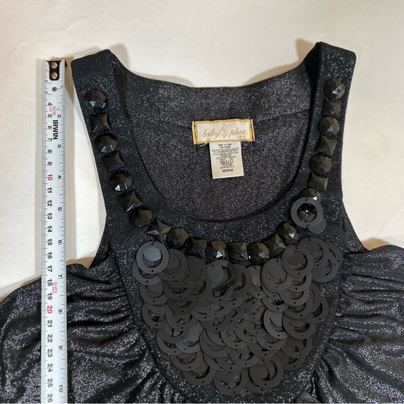 Baby Phat embroidered metallic silver dress Size Medium. Excellent condition. - Picture 4 of 11